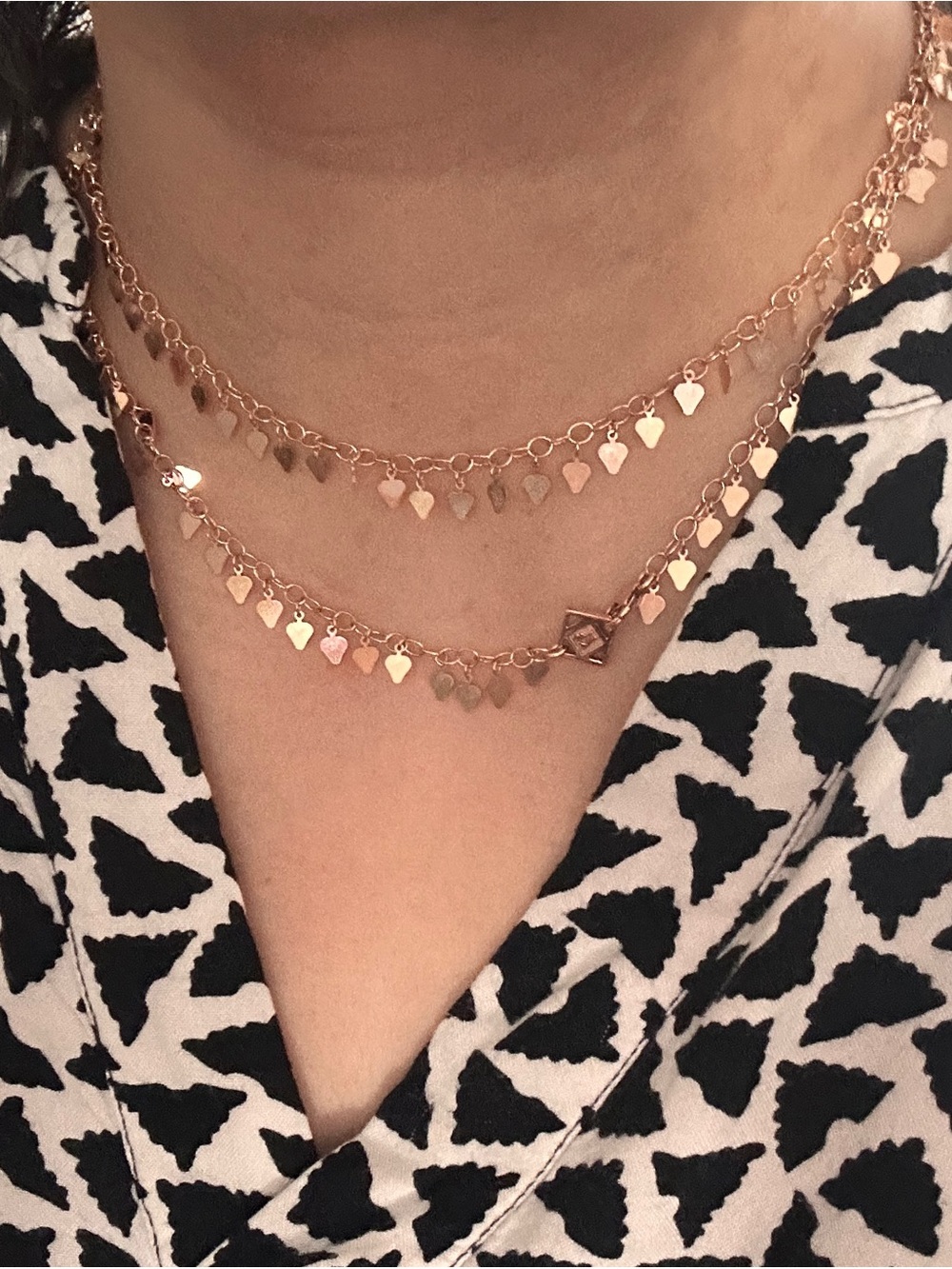 Hillberg and berk rose gold long chain